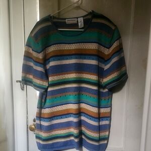 Alfred Dunner Multicolor Knit Top